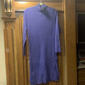 NWOT Stitchdrop Mock Neck Cutout Back Ribbed Sweater Dress Size Medium